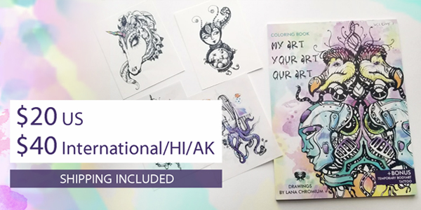 Coloring book by Lana Chromium Volume 1 to buy