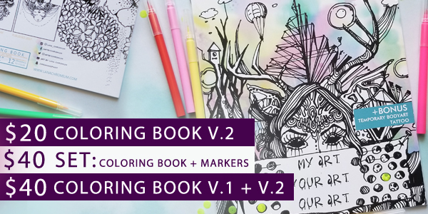 Coloring book by Lana Chromium Volume 1 to buy