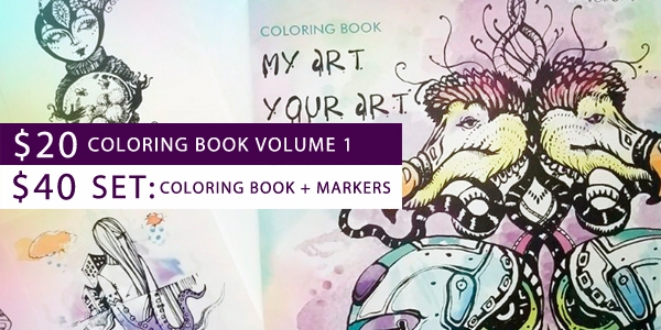 Coloring book by Lana Chromium Volume 1 to buy